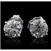 Image 1 : 14KT White Gold 1.85ctw Diamond Stud Earrings
