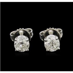 1.19ctw Diamond Stud Earrings - 14KT White Gold