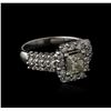 Image 2 : 14KT White Gold 1.58ctw Diamond Ring
