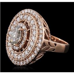 14KT Rose Gold 1.76ctw Diamond Ring