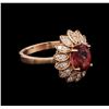 Image 2 : 2.22ct Pink Tourmaline and Diamond Ring - 14KT Rose Gold