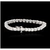 Image 2 : 14KT White Gold 9.10ctw Diamond Tennis Bracelet