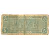 Image 2 : $5 1864 Richmond Virginia Confederate States of America Bank Note
