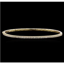 0.78ctw Diamond Bangle Bracelet - 14KT Yellow Gold