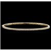 Image 1 : 0.78ctw Diamond Bangle Bracelet - 14KT Yellow Gold