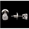 Image 2 : 1.09ctw Diamond Solitaire Earrings - 14KT White Gold