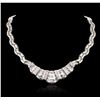 Image 1 : 18KT White Gold 8.81ctw Diamond Necklace