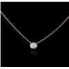 Image 2 : 14KT White Gold 0.29ct Diamond Necklace