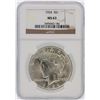 Image 1 : 1924 NGC MS63 Peace Silver Dollar