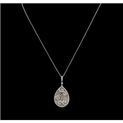 1.82ctw Fancy Brown Diamond Pendant With Chain - 14KT White Gold