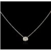 Image 2 : 14KT White Gold 0.29ct Diamond Necklace