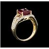 Image 3 : 5.38ct Ruby and Diamond Ring - 14KT Yellow Gold