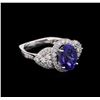 Image 1 : 2.78ct Tanzanite and Diamond Ring - 14KT White Gold