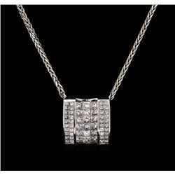 3.55ctw Diamond Pendant With Chain - 14KT White Gold