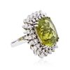 Image 1 : 14KT White Gold 15.42ct Tourmaline and Diamond Ring