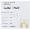 Image 7 : GIA Certified 1.17ctw Diamond Earrings - 14K Yellow Gold