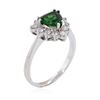 Image 3 : 18KT White Gold 1.15ct Green Tourmaline and Diamond Ring