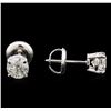Image 2 : 1.24ctw Diamond Stud Earrings - 14KT White Gold