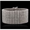 Image 1 : 14KT White Gold 47.05ctw Diamond Bracelet