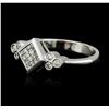 Image 1 : 18KT White Gold 0.40ctw Diamond Ring