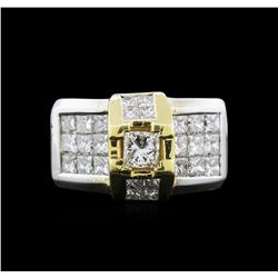 2.87ctw Diamond Ring - 18KT White and Yellow Gold