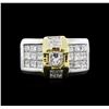 Image 1 : 2.87ctw Diamond Ring - 18KT White and Yellow Gold