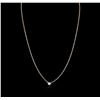 Image 2 : 14KT Rose Gold 0.15ct Diamond Solitaire Necklace