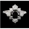 Image 1 : 14KT White Gold 2.56ctw Black Diamond Ring