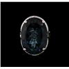 Image 1 : 14KT White Gold 34.24ct Blue Topaz and Diamond Ring