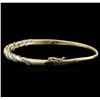 Image 2 : 0.20ctw Diamond Bangle Bracelet - 10KT Yellow Gold