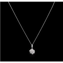 0.30ctw Diamond Pendant With Chain - 14KT White Gold