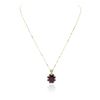 Image 2 : 14KT Yellow Gold 1.12ctw Ruby and Diamond Pendant With Chain