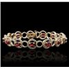 Image 1 : 14KT Yellow Gold 6.24ctw Ruby and Diamond Bracelet