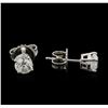 Image 2 : 0.99ctw Diamond Stud Earrings - 14KT White Gold