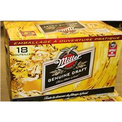 CASE OF 18 BOTTLES OF MILLER GENUINE DRAFT