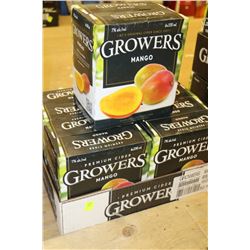 FLAT OF 30 BOTTLES OF GROWERS MANGO CIDER