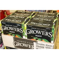 FLAT OF 24 BOTTLES OF GROWERS PEACH CIDER