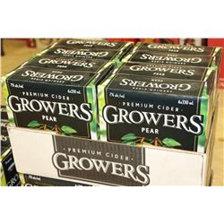 FLAT OF 24 BOTTLES OF GROWERS PEAR CIDER