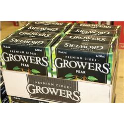 FLAT OF 24 BOTTLES OF GROWERS PEAR CIDER