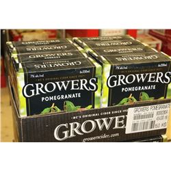 FLAT OF 24 BOTTLES OF GROWERS POMEGRANATE CIDER