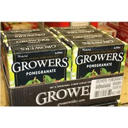 FLAT OF 24 BOTTLES OF GROWERS POMEGRANATE CIDER