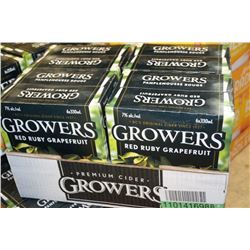 FLAT OF 24 BOTTLES OF GROWERS RED RUBY GRAPEFRUIT