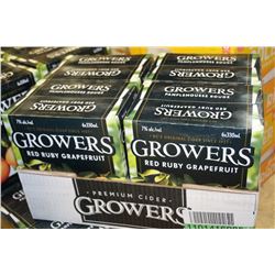 FLAT OF 24 BOTTLES OF GROWERS RED RUBY GRAPEFRUIT