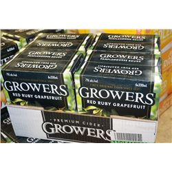 FLAT OF 24 BOTTLES OF GROWERS RED RUBY GRAPEFRUIT