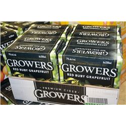 FLAT OF 24 BOTTLES OF GROWERS RED RUBY GRAPEFRUIT