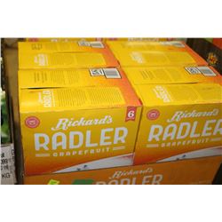 FLAT OF 24 BOTTLES OF RICKARD'S GRAPEFRUIT BEER