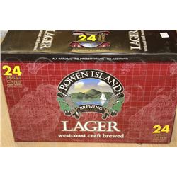CASE OF 24 CANS OF BOWEN ISLAND LAGER