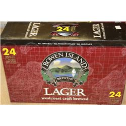 CASE OF 24 CANS OF BOWEN ISLAND LAGER