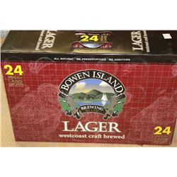 CASE OF 24 CANS OF BOWEN ISLAND LAGER