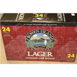 CASE OF 24 CANS OF BOWEN ISLAND LAGER